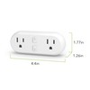 HBN Smart Plug 15A, WiFi&Bluetooth Outlet Extender Dual Socket Plugs