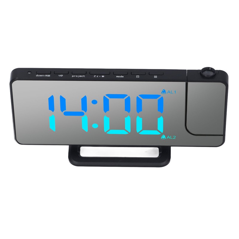 Projection Alarm Clock 7.4 Inch LED Mirror Digital Alarm Clock