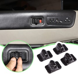 PIUGILH Car Door Lock Knob Cover Trim Frame Auto Interior Door Lock Protection Decoration Accessories Fit for Hummer H2 2003-2007 (Door Lock Knob Cover, Black)