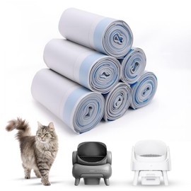 120 Count Cat Litter Box Bags for Neakasa and PetPivot Open Self-Cleaning Cat Litter Boxes, Extra Thick Heavy Duty Liners Replacement, Unscented, 27" x 13", Holds 22 lbs