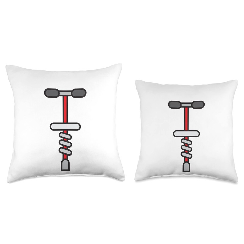 Pogo Stick Jumping Toy Throw Pillow