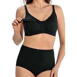 Teyli Women's Nursing Bra - Bra Without Underwire - Smooth Bra Large Sizes Maternity Clothing - Nursing Bra Large Breasts - Women's Bra Breastfeeding with Adjustable Straps, black, 85H