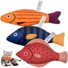 Fangehong Cat Toy Fish with Catnip, 3 Pieces Toy with