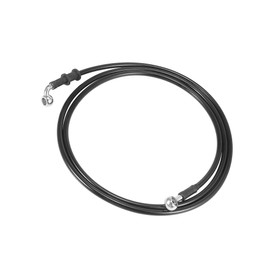 Motoforti Universal 190cm 74.8" Motorcycle Brake Clutch Oil Hose Line Pipe Hydraulic Reinforced Stainless Steel Braided Black Long-lasting
