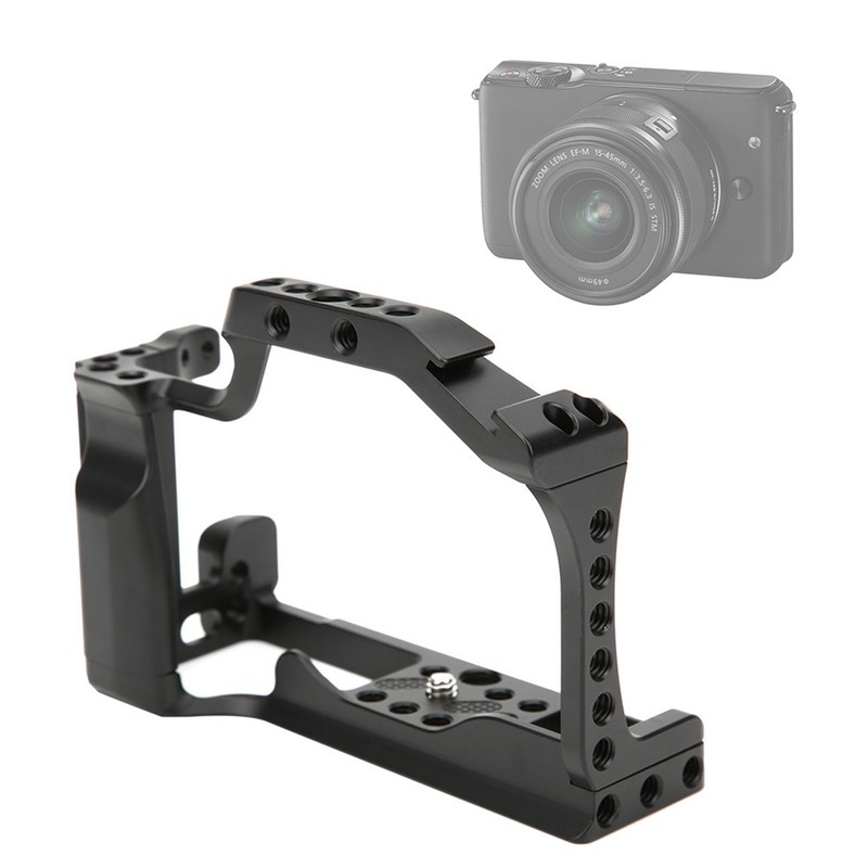 Metal Camera Cage Rig with Grip Handle Cold Shoe Expansion