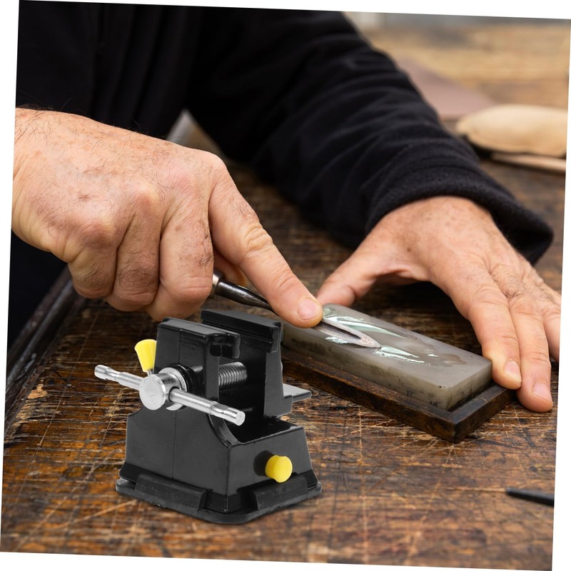 TEHAUX 2 pcs Mini Tabletop Bench Vise with Suction Base