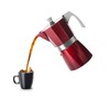 Cafetera Italiana Express Evva Aluminio Rojo 6 Tazas Ibili