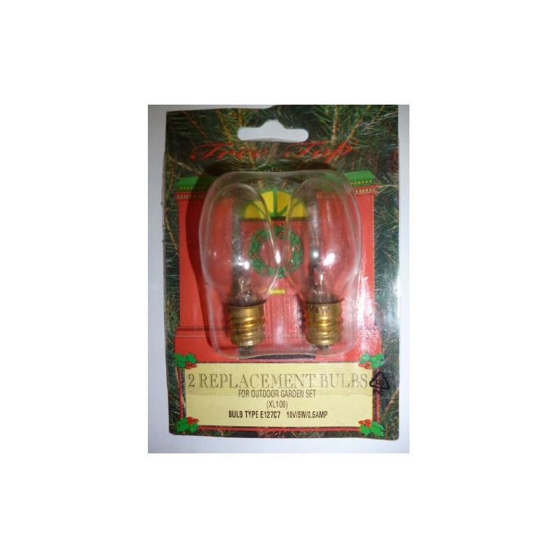 2 x E12 Clear Screw In Replacement Bulbs 10v 5w