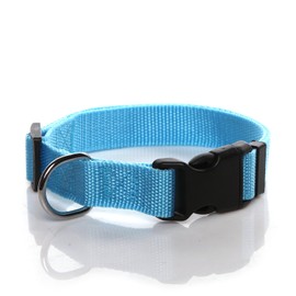 SALO Nylon Dog Collar, Adjustable Dog Collars for Medium Large Dogs, 1 Inch Wide (Blue)