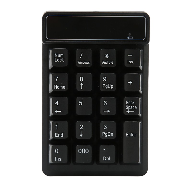 Wireless Number Pad Black 19 U Shaped Keys BT4.0 Battery