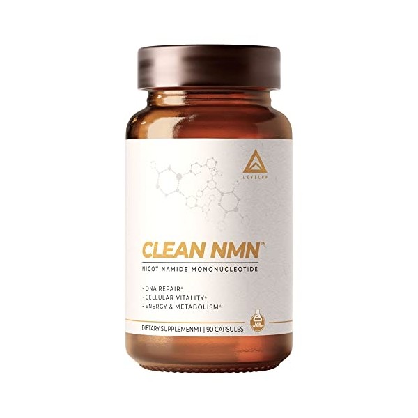 LevelUp Clean NMN Capsules - 250mg Pure Nicotinamide Mononucleotide Per