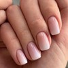 White Pink Gradient False Nails - 24pc Square Press-on Nails