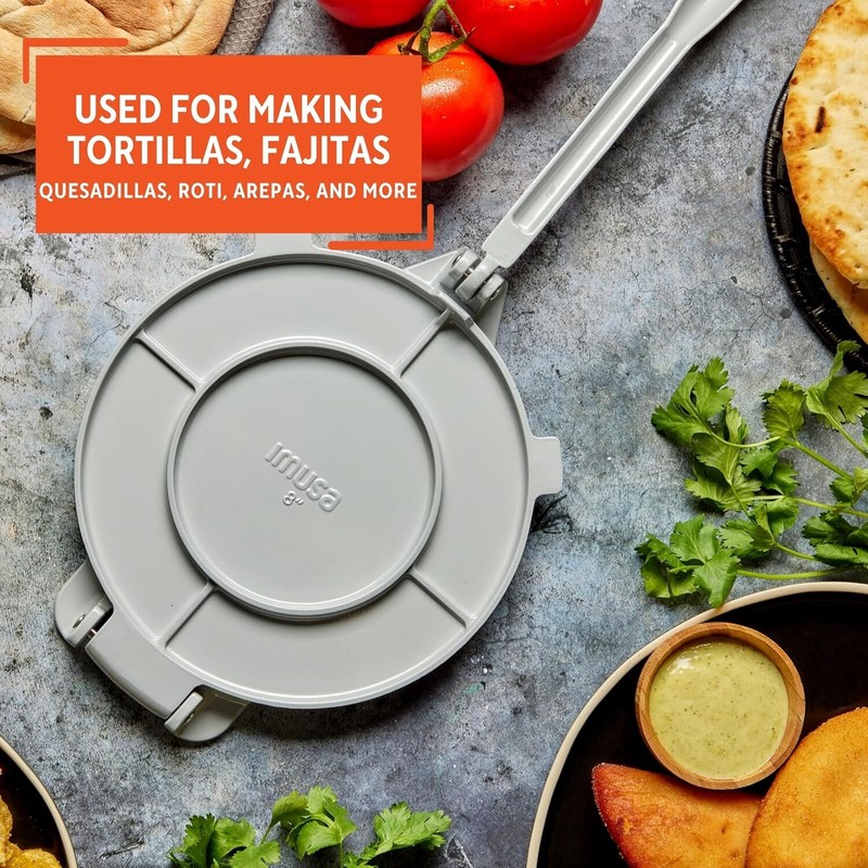 IMUSA USA Tortilla Press, 8 Inch, Silver HOT