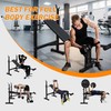 Adjustable Weight Bench, Olympic Workout Bench, Bench Press Set with