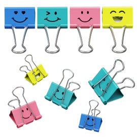 Optomni Binder Clips, 62 Pack, Assorted Sizes – Small, Medium & Large, Colorful Metal Paper Clips for Office, School, Documents, Files & Organizing