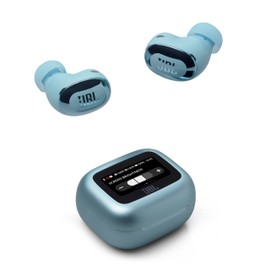 JBL LIVE BUDS 3 Wireless Earbuds with Smart Touch Display Small Lightweight LDAC High Resolution Wireless Noise Cancelling 10mm Dynamic Driver (Blue)