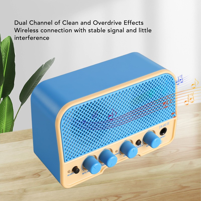 Electric Guitar Amplifier Clean Overdrive Dual Channels AUX Bluetooth for