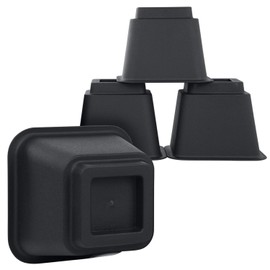 Vive Bed Risers Heavy Duty - Bed Lifts Risers - Dorm Bed Risers for Bed Frame - Leg Extension Elevator - Stackable Platform Blocks for Couch, Chair, Bunk Bedpost (4-Pack (5 Inches))