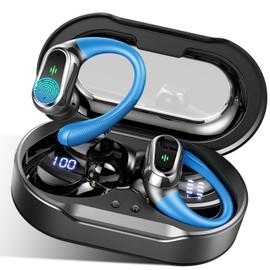 Wireless Earbuds, Bluetooth 5.4 Headphones Sport with 4 ENC Noise Cancelling Mic, 50H Wireless Headphones with Earhooks HiFi Stereo Deep Bass, IP7 Waterproof Bluetooth Earphones for Sport/Gym/lan6