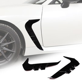 Front Fender Side Air Flow Fender Vent Cover Trim Compatible with Subaru BRZ ZD8 Toyota 86 GR86 2022 2023 2024,ABS Side Wing Air Vent Hood Intake Hole Grille Spoiler Trim Accessories (Piano Black)