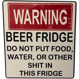 Warning Beer Fridge Magnet, Beer Stickers Magnet Stickers Funny Magnets for Fridge Stickers Food or Other Contaminants Can Not Be Placed in This Fridge Brewery Decals for Men Car,Kitchen Accessories
