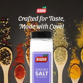 Badia Iodized Salt, 40 oz – Essential Kitchen Salt for Cooking, Baking, and Everyday Seasoning