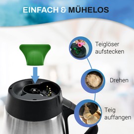 mix-slider - Dough Flower for Thermomix, Dough Remover Accessory for Vorwerk TM31 Food Processor 3D Printed Made in Germany (Green)