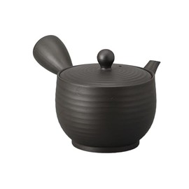 Ale-net Teapot Pot, 6.7 x 5.5 x 3.3 inches (17 x 14 x 8.5 cm), 9.5 fl oz (280 cc), Kurobushitia Teapot (Refreshing Net), Ceramic (Earth), Tokoname Ware, Made in Japan