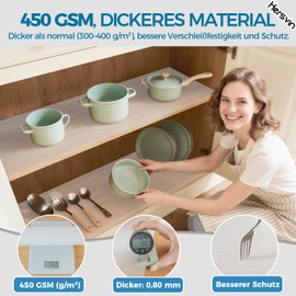 Hersvin Drawer Mat Non-Slip Mat Drawer Liner EVA Waterproof Non Adhesive Non-Slip Underlay Carpet for Kitchen Cupboards Shelf Dining Table Home Office