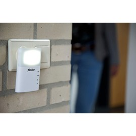 Alecto ADB-19 Wireless Doorbell - Wireless Doorbell with Flash Light - IP44 Waterproof - 30 m Range - 36 Melodies - White