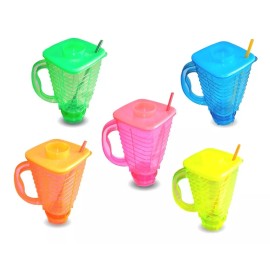 Vaso Fiesta Pack 3 Vaso Licuachela Neon Party Micheladas Fiesta 1250 Ml