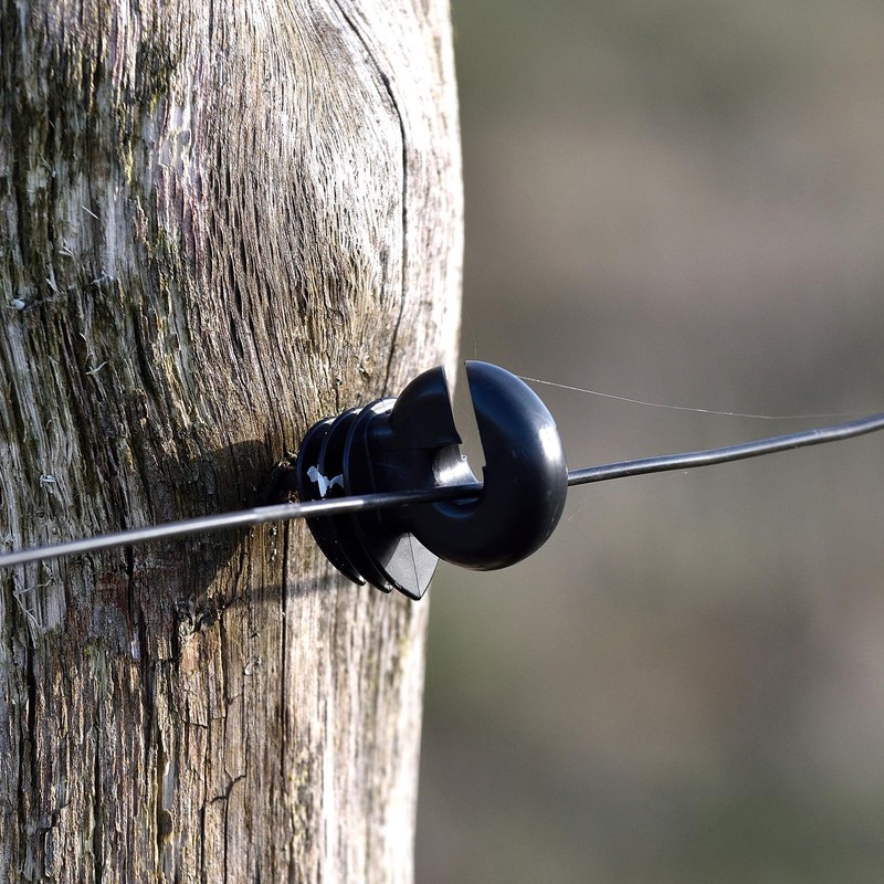 PATIKIL Electric Fence Insulator Screw-in Ring Insulator Wood Post Insulator