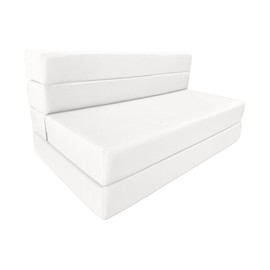 Danfuton Twin Lounger Folding Foam Mattress, Foldable Sofa Bed Sit Sleep 6x39x80 White