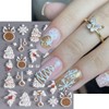 6Pcs Christmas Nail Stickers for Nail Art Xmas Tree Snowflake