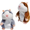 Tockrop 2 Pack Talking Hamster Mouse Plush Interactive Toy Repeat
