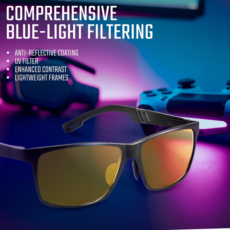 IBOANN Metal & Carbon Eyewear Frame Blue Light Blocking Glasses