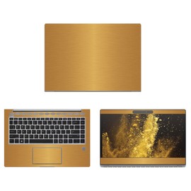 Decalrus - Protective Decal for HP EliteBook 1040 G4 (14" Screen) Laptop Gold Texture Brushed Aluminum Skin case Cover wrap BAhpEliteBk1040g4Gold