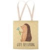Mr. & Mrs. Panda Hedgehog with Flower Shopping Bag, yellow
