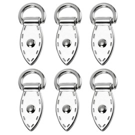 sourcing map Pack of 6 Bag Side Clip Buckle Metal Hanging Leaf Shape Handbag Strap Chain Plug with D Ring for DIY Handbag Cross Bag Shoulder (Silver Tone)