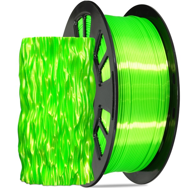 DO3D Silk Lime Green PLA Satin Shiny 3D Printer Filament,