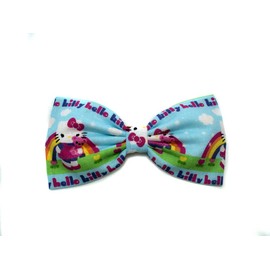 Kitty Collection-hair Bows for Girls, Teens, Gifts for Her. (Rainbow Kitty, Alligator Clip)