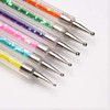 iminoo 6PCS Nail Art Brushes,Double Ended Nail Liner Brush Dotting