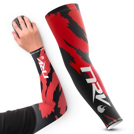NRV Compression Gaming Esport (Edition) - Optimize your eSports Game with Camouflage Style - Designed by Professionals - Durable, Breathable and Friction Free, black/red, L