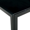 Glass Black Nesting Coffee Table Set of 2, Square Modern