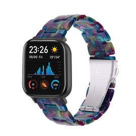 FitTurn Resin Bracelet Compatible with Hero Band III,FITVII,Donerton, Misfit Vapor,Popglory, KALINCO,CanMixs P22, AGPTEK LW31 Band for Women Replacement Bracelet Strap Metal Stainless Steel Buckle