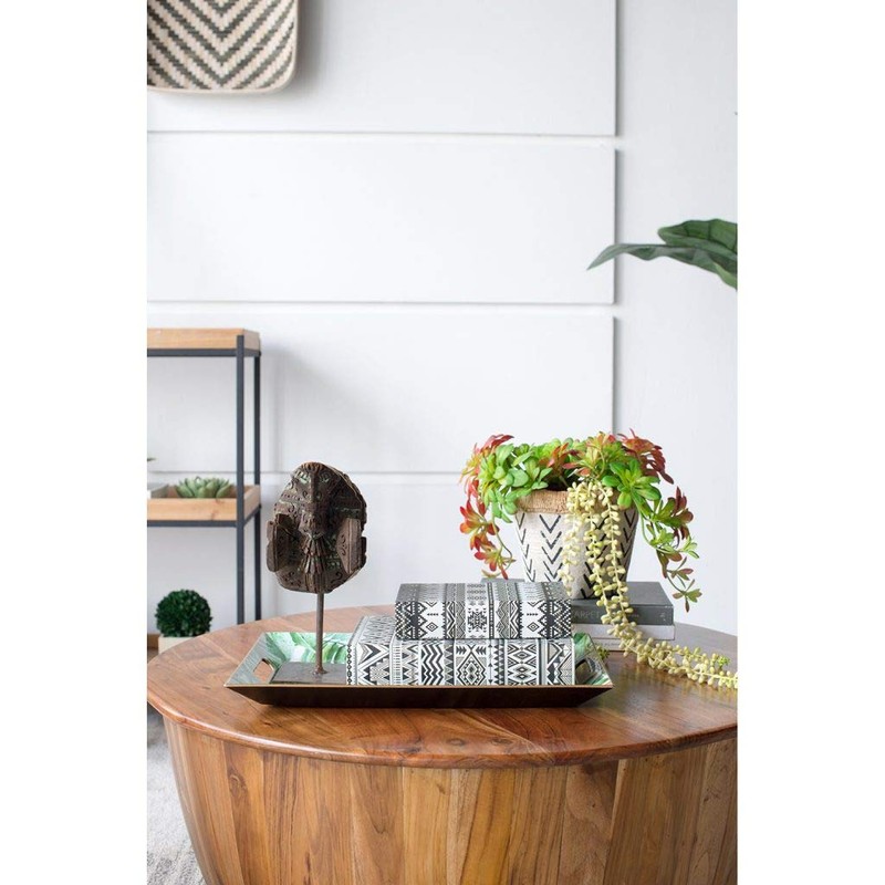 A & B Home Decorative Breakfast Tray Green Leaf Print