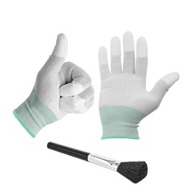 Minadax Dust Cleaning Brush 15 cm Soft Bristles + Antistatic Gloves Size M