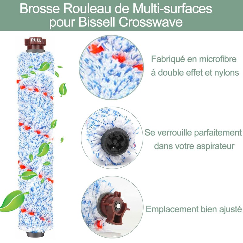 Bissell Crosswave 17132 and 2225N Series Replacement Brush Roll for