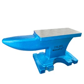 HimaPro Single Horn Anvil for Blacksmith Blue - Cast Iron Anvil- A Wonderful Tool for Jewelry Making and Metal Stamping (24 LBS)