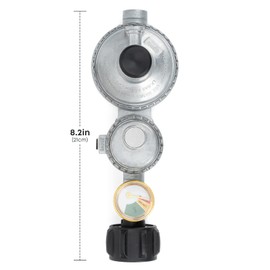 Stanbroil 2 Stage Propane Regulator with Gauge, Standard 3/8 Female NPT and QCC1, Vertical Style, LP Gas Regulators for RVs, Vans, Trailers